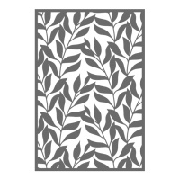 Cunho rectangular cortado com folhas de 14,5 x 10 cm - Artemio