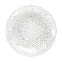 Prato de 15 cm de cristal gravado para sobremesa