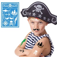 Modelo de maquilhagem para crianças piratas