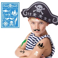 Modelo de maquilhagem de pirata para crianças