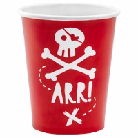 Copos Pirate Skull 220 ml - 6 unid.