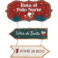 Placa decorativa do Polo Norte de 45 x 28 cm
