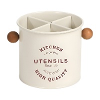 Porta-utensílios vintage com alças decorativas