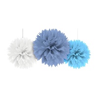 Pendentes Pom Pom - 3 unid.