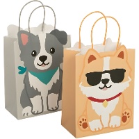 Saco de presente 14 x 11,5 x 6,7 cm com motivo de cão - 1 unidade
