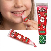 Gloss labial natalino de morango
