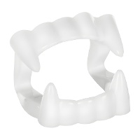 Dentes de vampiro brancos para Halloween