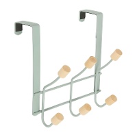 Cabide sobreporta 3 ganchos verde-água