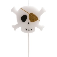 Vela de caveira de pirata 7,5 cm