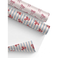 Papel de presente com laços 2 x 0,70 m - 1 unidade
