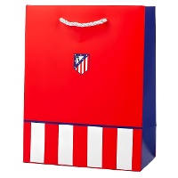 Sacola de presente 23 x 18 x 10 cm do Atlético de Madrid - vermelha