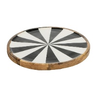 Prato organizador Excellence preto e branco