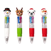 Caneta multicolorida de Natal com modelos natalinos - 1 unidade