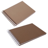 Álbum kraft com folhas brancas em espiral 30,48 x 22 cm - Artis decor - 1 peça