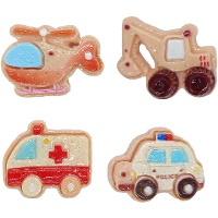 Figuras para bolo-rei de transportes de 2,5 cm - Dekora - 50 unidades