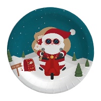 Pratos de Natal de 23 cm - 6 unidades