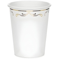 Copos de papel florais elegantes de 220 ml - 6 unidades