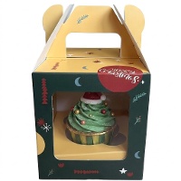 Caixa para 1 cupcake de Natal