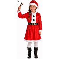 Fato de Mãe Natal com botas para menina