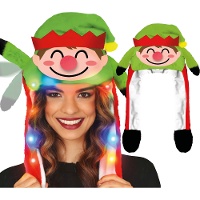 Gorro de elfo natalino com orelhas móveis