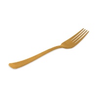 Garfos de plástico metalizados de 18,5 cm - 12 unid.