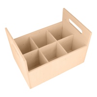 Organizador de madeira de 24 x 16 x 16 cm