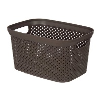 Organizador de banheiro 23 x 16 x 12,5 cm com alças marrom