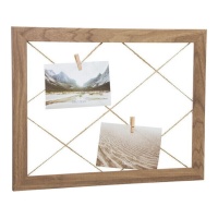 Moldura de corda com clipes de madeira 30 x 40 cm - DCasa