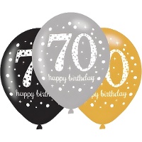 Balões de aniversário com bolhas de champanhe 28 cm - Sempertex - 6 peças