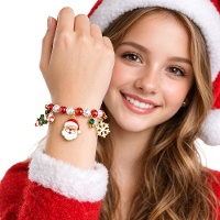 Pulseira clássica com charms de Natal