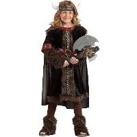 Fato de viking escandinavo preto para crianças