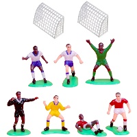 Decoração para bolo de futebol com balizas - PME - 9 unidades