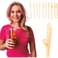 Canudos em forma de pênis - 10 unidades