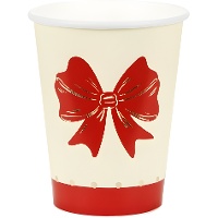 Copos de 250 ml Laço de Natal - 6 unidades