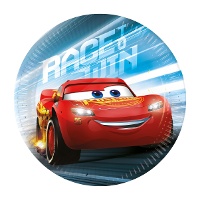 Pratos azuis do Cars, 20 cm - 8 unidades