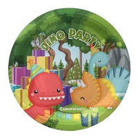 Pratos coleccionadores Dino Party 18 cm - 8 unid.
