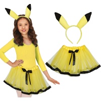 Conjunto Pikachu com tiara e tutu