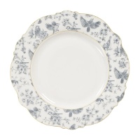Prato raso de 27,5 cm, design Versalhes com borda dourada