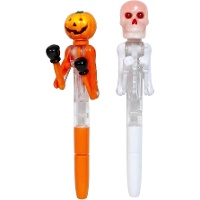 Caneta de Halloween com figura de boxer e luz 18 cm - 1 peça