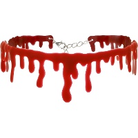 Gargantilha com efeito de sangue vampírico