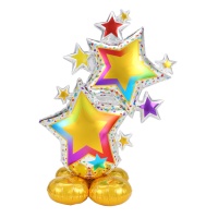 Balão gigante com base em estrela multicolorida 86 x 149 cm - Anagrama