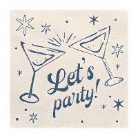 Guardanapos Let's party! de 16,5 x 16,5 cm - 20 unidades