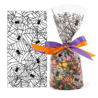 Saco de doces aranha 12,5 x 24 cm - Decorar - 20 unidades