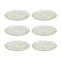 Prato baixo em vidro turquesa 32 cm - Vivalto - 6 unid.