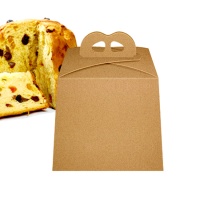 Caixa 21,5 x 21,5 x 19,5 cm para Panetone kraft - 5 unid.