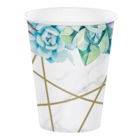 Copos Geometric Succulents de 354 ml - 8 unidades