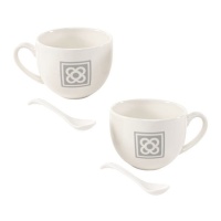 Chávena de café Panot 265 ml com colher - 2 unid.