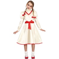 Fato de boneca diabólica com vestido curto para rapariga