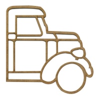 Agitador de carrinha de madeira com acetato 14 x 14 cm - Artis decor - 2 pcs.