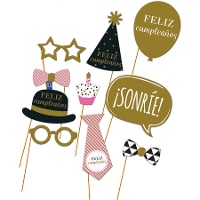 Conjunto para photocall de aniversário - 10 unidades